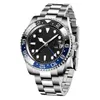 Rolaxs Watch for Men GMT Batman zegarki Wysokiej jakości 8215 Ruch 40 mm kolorowy pierścień ceramiczny luksusowy automatyczny automatyczny oryginalny pudełka na rękę papierową na rękę ma logo