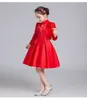 Robes de printemps pour filles, robe de princesse Cheongsam, Costumes d'anniversaire à fleurs, Tutu brodé ou avec enveloppe, ensemble de 2 pièces