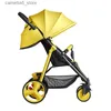 Strollers# New Baby stroller high landscape light can sit and lie down baby stroller folding children's Trolley car carportable stroller Q231116