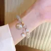 Catena squisito braccialetto di perline opale per le donne Elegante ciondolo gatto fortunato Braccialetti regolabili Moda Amicizia Gioielli Regali 231116