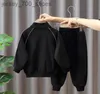 Black Kids Designer Clothes Girl Boy Clothing Set Cardigan Sweatpants Tracksuits Spring Children Coat 17