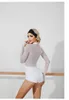 Scenkläder svart latin danskjol tango klänning Rumba chacha klänningar kvinna vit bodysuit zym 2199