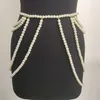 Inne modne akcesoria punk Pearl Sexy pas Harajuku Casual vintage estetyczne splicing metalowy na łańcuchu koreańskie ubrania alternatywne 231115