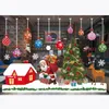 Stickers muraux 2023 joyeux noël fenêtre verre autocollant blanc/coloré décoration décalcomanies pour la maison année fête décor