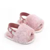 Flat Shoes Baby Girl Winter inomhus sandal fluffig färgglad design för 0 1 år gammal 231116