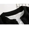 Herren Pullover Stilvolle Strickjacke O-Ausschnitt Bequemer Herren Einreiher Strickpullover Elastischer Mantel für die Arbeit