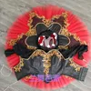 Palco desgaste design profissional 2 peças mulheres adultas meninas vermelho preto ballet dança competição desempenho tutu vestido trajes