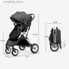 Strollers# Baby Stroller 3 In1 Baby Cariage Travel Stroller Baby Stroller with Car Seat Newbron Pram Travel Folding Stroller High Landscape Q231116