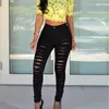 Women's Pants Fashion Streetwear Women Leans Ladies Stretch Faded Ripped Slim Fit Skinny Denim Jeans