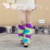 Gaiter Fur Leg Warmer Furry Tharers Glrsbuty Girls Boot Cuff Plush for Party Music Festival Night Club 231115