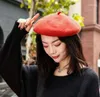 Berets zima dzieciak dziecięce dziecko swobodne wełny beret cap hat girl female stylowe ciepłe miękkie miękkie