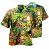 Camisetas masculinas Hawaii Shirts 3D Dart Club Impressão de mangas curtas camisa cubana Festa de férias use roupas vintage casuais Streetwear 5xl 230414