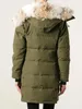 Canada Puffer Jackets Designer da donna Vera pelliccia di lupo Giacca a vento da esterno Jassen Capispalla con cappuccio Fourrure Manteau Piumino Cappotto Hiver Parka Doudoune