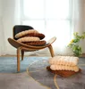 Pillow Winter Thick Solid Color Plush Biscuit Shape Sofa Square Round Tatami Children'S Desk Chair