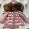 Abrigo de abajo de calidad superior para niños Baby Girl Invierno Cuello de piel grande Parka Chaqueta de pato Cálido Abrigo engrosado Ropa para niños Drop Delive DHCHR