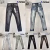 Designer jeans jeans viola jeans da uomo femminile angosciate motociclisti strappato slim fit denim per uomini pantaloni neri della moda