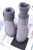 Designer Women Boots Braid Comfy Australia Booties Suede Sheepskin Outdoor Sneakers Lapel Socks Boot Warm Fluffy Snow Boots Women Classic Mini Platform Boot Boot