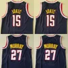 Stitch City Basketball Michael Porter Jr Jersey 1 Men Jamal Murray 27 حصل على فريق لعشاق الرياضة التنفس الأرجواني الأرجواني الأبيض الأزرق اللون