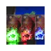 Hundtagg, ID -kort LED -blinkande hundtagg husdjursnamn id Paw Star Heart Round Bone Drop Delivery Home Garden Pet Supplies Dog Supplies DHZ0O