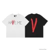 Designer Abbigliamento moda T-shirt di lusso Magliette V top solitario Maniche corte Versatile San Valentino Limited Love Scratchprint Graffiti Big v T-shirt unisex per coppia