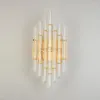 Lámparas de pared Luces de cristal de oro moderno Mesita de noche para dormitorio Sala Comedor Decoración del hogar Aplique LED Accesorios de iluminación interior