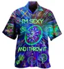 T-shirts pour hommes Chemises hawaïennes 3d Dart Club Print Chemise cubaine à manches courtes Holiday Party Wear Casual Vintage Vêtements Streetwear 5xl 230414