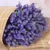 Decoratieve bloemen 10 Forks Lavendel Artificial Romantic Provence Fake Flower Plant Wedding Home Decoratie Groothandel