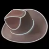 Sombreros de ala ancha Sombreros de cubo Sombrero de vaquero LED Sombrero luminoso intermitente Sombrero LED Luces parpadeantes intermitentes Sombrero de vaquera Sombrero de novia LED Boda de Navidad Luz fría Y2k 231116