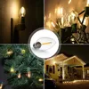 Bulbs Warm White E12 Base Replacement Clear Plastic For Indoor Outdoor Wedding Light String