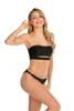 Costume da bagno da donna 2023 Costume da bagno bikini europeo e americano Costume da bagno diviso sexy solido Set da bagno a vita alta