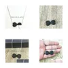 Pendant Necklaces Fashion Sier Color Both Heart Love Lava Stone Necklace Volcanic Rock Aromatherapy Essential Oil Diffuser F Dhgarden Dhrne