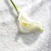 Fleurs décoratives Long Vase Artificielle Haute Feuille Calla Lily Floral Bouquet De Mariage Stockage De Fête Pour