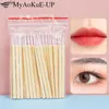 Bawełniany wymaz 50pcs rzęs Microbrush Mascara Wands Bamboo Cleaning Stick rzęs przedłużenie makijażu do usuwania rzęs Clean Swab Aplikatoryl231116