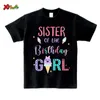 Familjsmatchande kläder Girls Family Matching Outfits Ice Cream Birthday Shirt Party Kläder Anpassade namn Tshirt Onesie Outfits Kids Toddler Youth Adult 231115