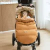Barnvagnar# barnvagn fotmuff 0-3t vinter vindtät vattentät avtagbar päls krage varm korallfleece justerbar baby sovväska i vagn Q231116