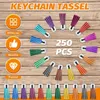 Keychains 250 st/set Keychain T Els Bulk Colored Leather El Pendants for DIY and Craft