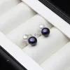 Stud Cute 925 Sterling Silver Stud Piercing Earrings for Women White Freshwater Natural Pearl EarringsL231116