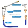 Шланги Садовый водяной шланг Расширяемый двойной металлический соединитель Катушка из ПВХ высокого давления Волшебные трубы для орошения фермы Автомойка Drop Deliv Dhm9Y