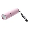 Linternas Antorchas Antorcha de 9 LED recubierta de goma rosa para exteriores