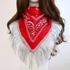 Bandanas Lightweight Cowgirl Party Polyester Neckerchief Head Scarf Sequins Tassel