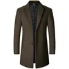 Męskie okopy butikowe jesień i zima wygodna szczupła moda dżentelmen's Wedding to Working Trend wełniany płaszcz 231115