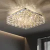 Lampadari Lampadario moderno a soffitto per camera da letto Design creativo Soggiorno Lampada di cristallo Lampadario a LED quadrato di lusso Cristal