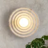 Wall Lamp Wabi-Sabi Round Circle Japanese Style Corridor Aisle Living Room Homestay Sconce