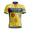 Erkek Tişörtleri Erkek Donut Baskı Bisiklet Jersey Giyim Yaz Bisiklet Kısa Kollu Takım Bisiklet Üstü