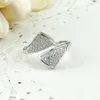 Küme Yüzük 925 STERLING Gümüş Yüzük Kadınlar Yaratıcı Mücevher Aksesuarları Açık Ayarlanabilir 2023 Moda Kokteyl Partisi Hediyesi