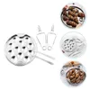 Dinnerware Sets Of Stainless Steel Escargot Dish Heat Resistant Snail Baking Plate With Clamp French Baked And Fork