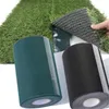 Flores decorativas 1pcs 5/10/15/20M Artificial Grass Junção de Fita Jardim Auto Adesivo Verde/Black Synthetic Ferramenta