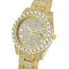 Avanadores de pulso Hip Hop Iced Out Watch For Men Full Diamond Mens Helples