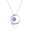 Pendentif Colliers Fysara Lucky Blue Eye Bijoux 2023 Tendance Or Couleur Acier inoxydable Mal pour les femmes Cadeau de fête