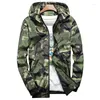 Herren Jacken Camouflage Jacke Herren Mode Windjacke Trend Jugend Hip Hop Streetwear Mit Kapuze Student Sportswear Class ClothesMen's